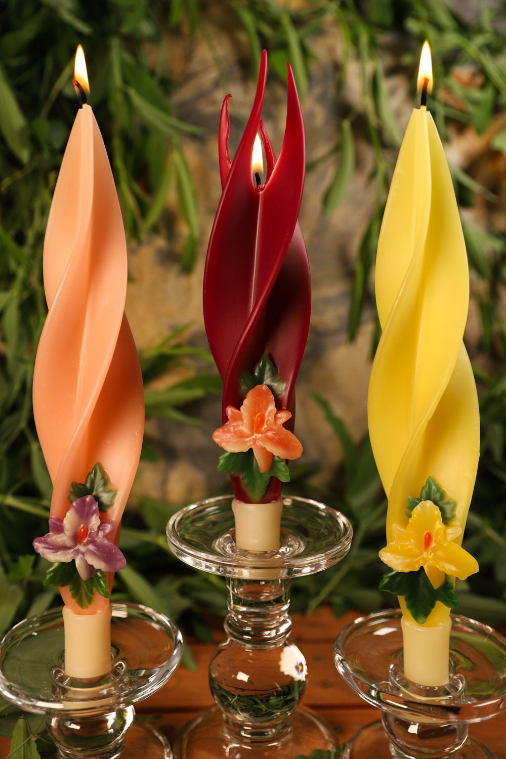 Iris Variety 3-Pack Silhouette Beeswax Candles